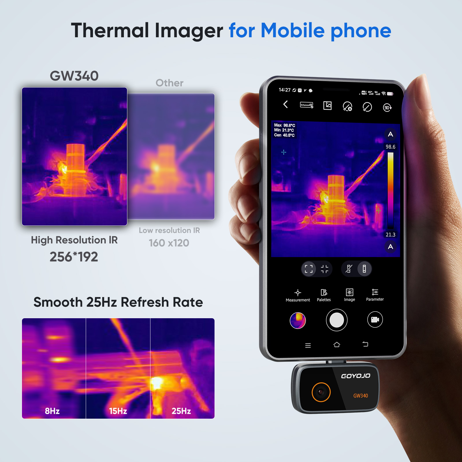 GOYOJO Thermal Camera for IPho - Thermal Imaging Camera 256X192 评论和价格