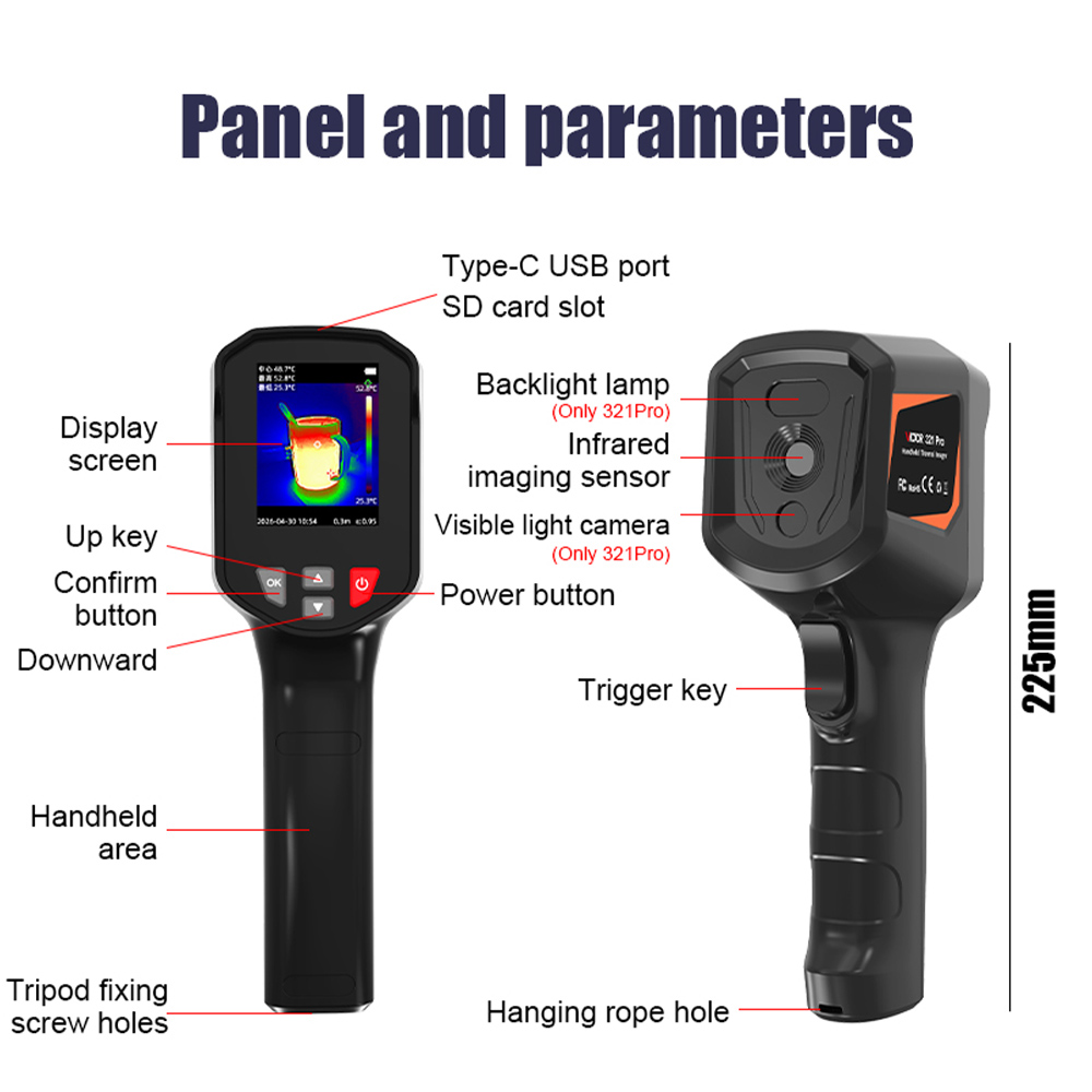 Victor 321 Handheid Infrared T - Nf 521 Thermal Imaging Camera 评论和价格