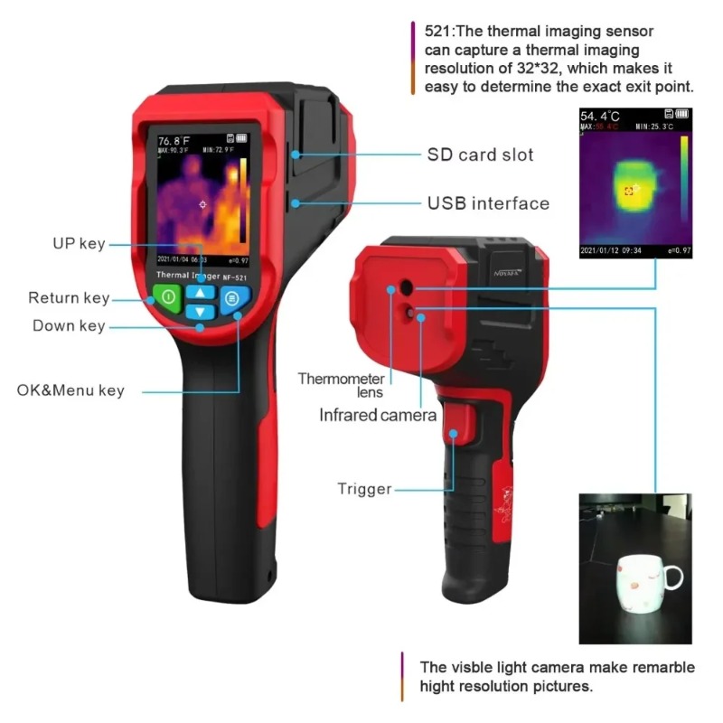 NOYAFA NF-521 English Handheld - Nf 521 Thermal Imaging Camera 评论和价格