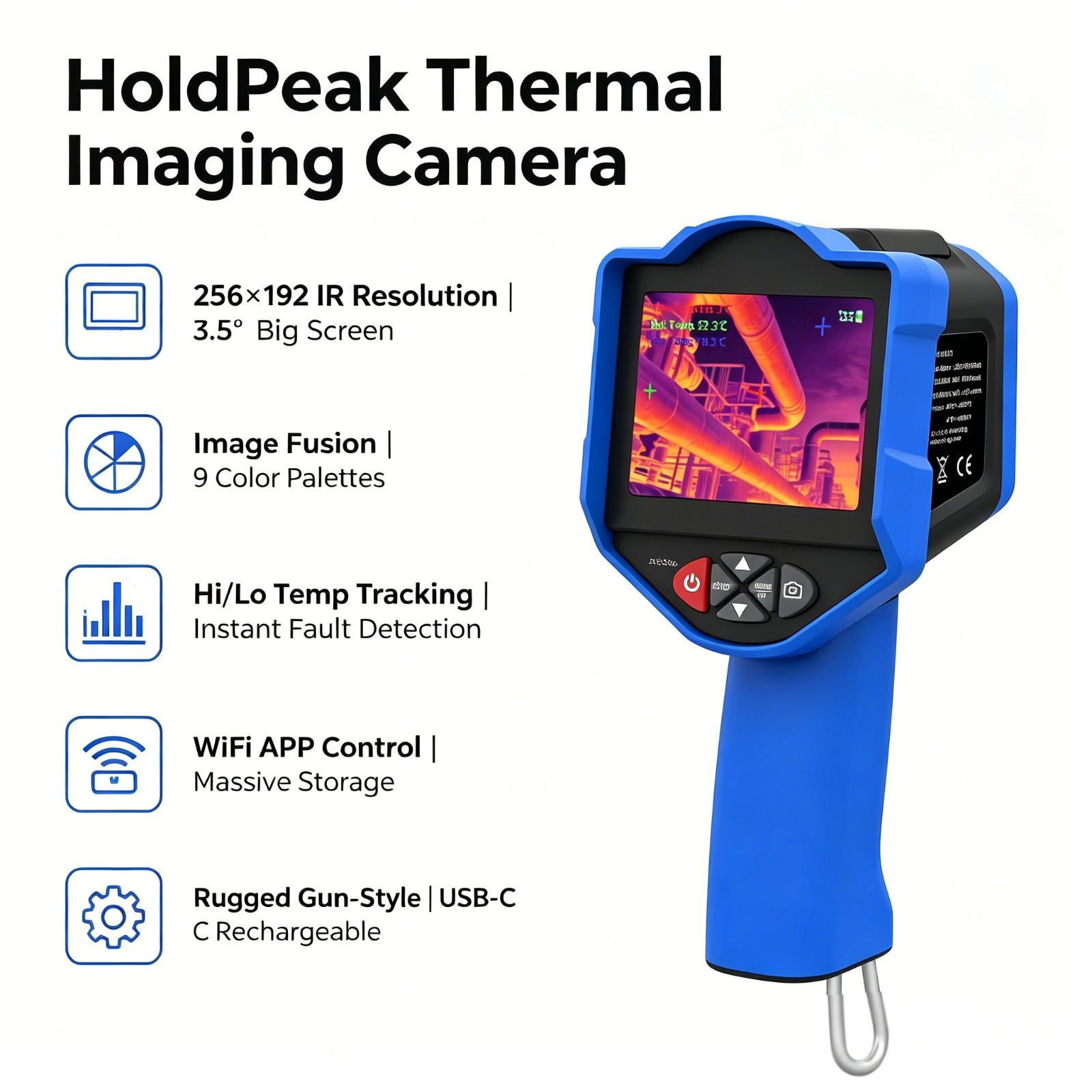 HoldPeak Thermal Imaging Camer - Thermal Imaging Camera 256X192 评论和价格
