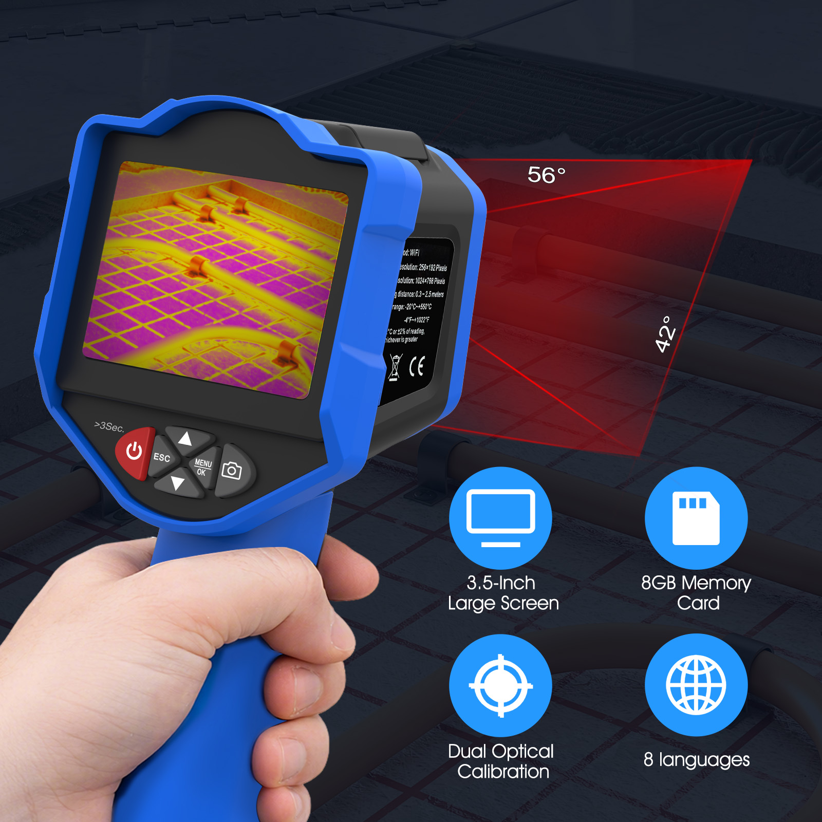 HoldPeak Thermal Imaging Camer - Thermal Imaging Camera 256X192 评论和价格